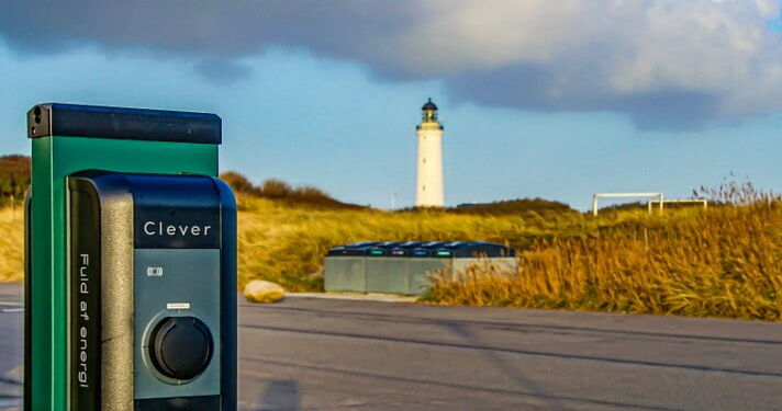 Fyrklits ejerforening har forlængst opsat fire ladestandere fra Clever. Foto (arkiv): Elling.