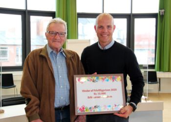 Erik Larsen og 1. viceborgmester Per Møller (C).