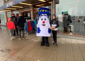 Frede Fyrtårn er mascot hos Hirtshals Handel & Erhverv. Foto: Arkiv.