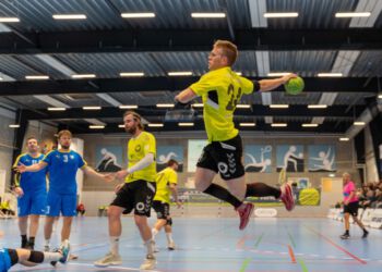 Christian Lykke Jensen, der med tre mål på stribe i slutningen af 1. halvleg bidrog til, at Elitesport Vendsyssel fik vendt kampbilledet efter en elendig start. Foto: Kristian Hedegaard.
