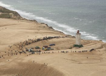 Flytningen af Rubjerg Knude Fyr. Foto: Hans Hunderup.