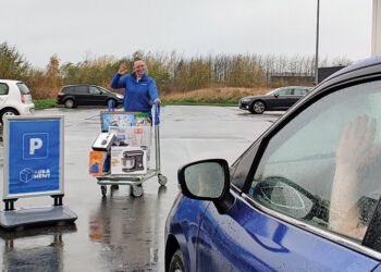 Da corona kom, lancerede detailkæden Biltema hurtigt en drive-in-løsning sammen med deres Køb & Hent-service, så kunderne kunne handle så sikkert som muligt. Foto: Arkiv.