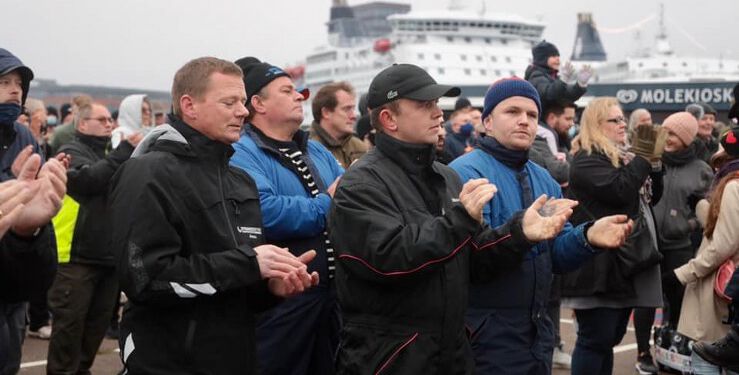 Forsamling ved demonstrationen lørdag i København. Foto: FiskeriTidende.