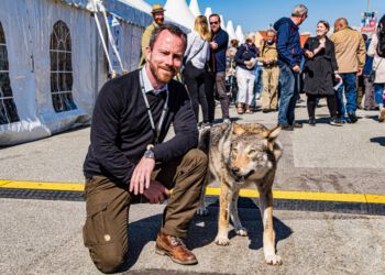 Tidligere miljøminister Jakob Ellemann-Jensen havde ved Naturmødet i 2019 lige tid til at hilse på et fænomen, som fortsat deler vandene i Danmark. Foto (arkiv): Torben Elling.