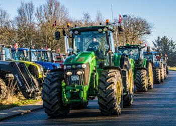 Traktordemonstrationen i Hjørring. Foto (arkiv): Elling.