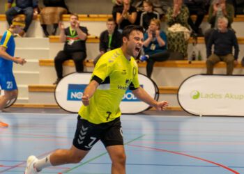 Casper Holmen sikrede Elitesport Vendsyssel et point på straffekast efter tidens udløb. Foto: Kristian Hedegaard.