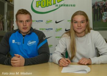 Cheftræner Niclas Hougaard og Freja Thisgaard. Foto: Jess Madsen.