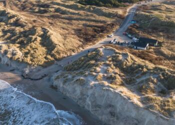 Nedkørslen til stranden i Tversted. Foto (arkiv): Henning Larsen.