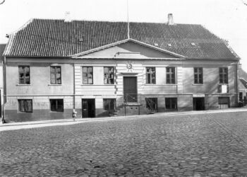 Det gamle rådhus, 1917. Foto: Hugo Matthiesen, Nationalmuseet.