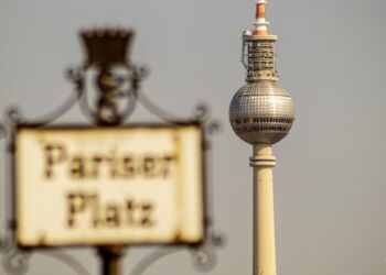 Udsigt til Honeckers Kreuz og Fernsehturm...