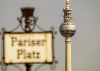 Udsigt til Honeckers Kreuz og Fernsehturm...
