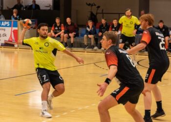 Casper Holmen styrede Elitesport Vendsyssels gode angrebsspil i sejren over HC Odense. Foto: Casper Nellemann.