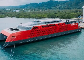 Grundet pandemien med corona, som har ramt hele verden, har skibet ligget stille ved værftet i et helt år.
Foto: Fjord Line A/S.