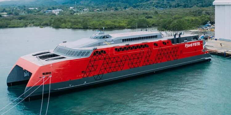 Grundet pandemien med corona, som har ramt hele verden, har skibet ligget stille ved værftet i et helt år.
Foto: Fjord Line A/S.