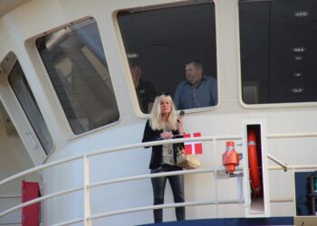 Henning Kjeldsen ombord på en tidligere nybygning, der i 2018 anløb Hirtshals Havn. Foto: Arkiv.