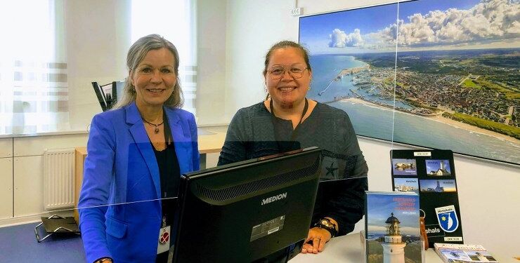 Laila Zielke og Maria Laursen i det nye kontor på Det Gamle Rådhus i Hirtshals. Foto: Arkiv.