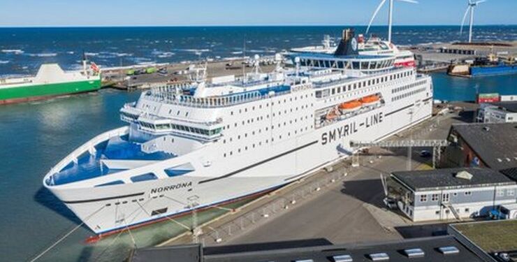 Norröna i Hirtshals Havn. Foto: René Stoklund.