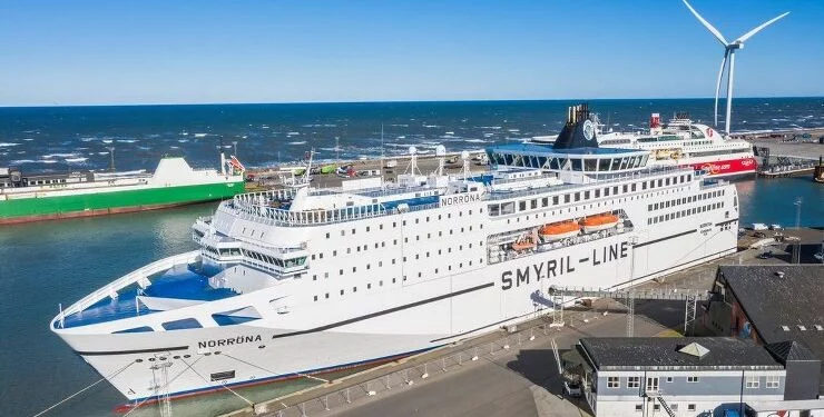 Norröna i Hirtshals Havn. Foto (arkiv): René Stoklund.
