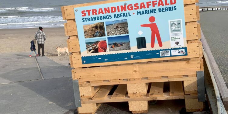 Kasse til havfald ved Husmoderstranden i Hirtshals. Foto: Arkiv.