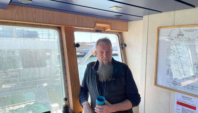 Lokale Morten Sørensen er skipper på HG 462 West Ocean. Foto: Hirtshals Havn.