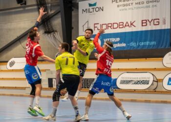 Casper Holmen i angreb, da Tønder var på besøg hos Elitesport Vendsyssel. Foto: Arkiv.