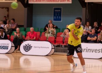 Casper Holmen spillende en fremragende kamp og scorede 12 mål for Elitesport Vendsyssel. Arkivfoto: Kristian Hedegaard.