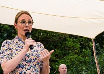 Miljøminister Lea Wermelin under et besøg i Hjørring Kommune. Foto (arkiv): Elling.