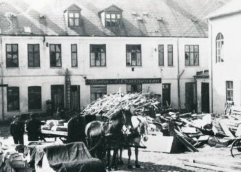 Efter sprængningen af Vendsyssel Tidende den 27. marts 1945. Historisk Arkiv, Vendsyssel Historiske Museum.