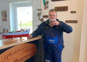 Henning Kjeldsen i Maskinrummet i Skagen. Foto (arkiv): Privat.