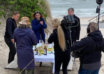 Naturmødet sendte blandt andet online fra Husmoderstranden. Foto: Rasmus Kolind Bang.