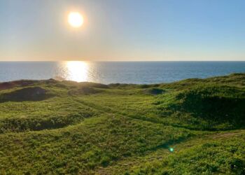 Solnedgang over Skagerrak set fra Fyrklit. Foto (arkiv): Niels Skipper.