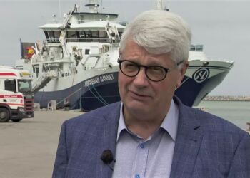 Anker Laden-Andersen er bestyrelsesformand hos Hirtshals Havn.
Foto: Mette Nielsen.