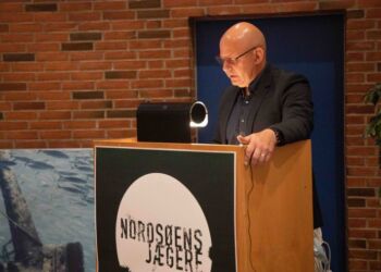 Fridi Magnusen taler ved generalforsamling hos Hirtshals Fiskeriforening. Foto: Arkiv.