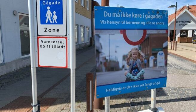 Indkørslen til Nørregade ved Rundkørslen. Foto: Arkiv.