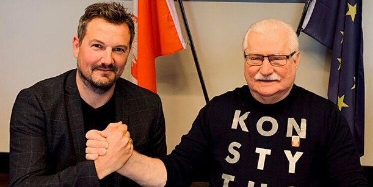 Thomas Klimek i fornemt selskab med Lech Walesa. Foto: Privat.