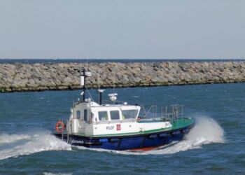 Lodsbåden Fibiger i Hirtshals Havn. Foto (arkiv): Preben Andersen.