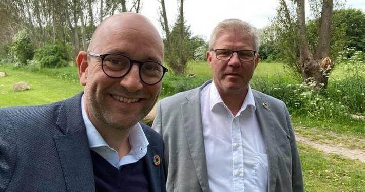 Fødevareminister Rasmus Prehn (S) og tidligere borgmester Arne Boelt (S). Foto: Arkiv.