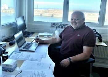 Konstitureret havnedirektør Andreas Duus på kontoret i Hirtshals. Foto: Lærke Hjort Dahl Jensen.