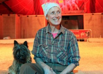 Katja Schumann på Cirkusgården ved Løkken. Foto: Torben Agersted.