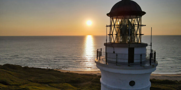 Solnedgang ved Hirtshals Fyr. Foto (arkiv): Arturs Pirazkov.