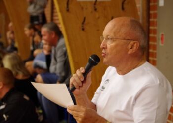 Tovholder Henning Sigsgaard i Tornby Hallen. Foto: Arkiv.