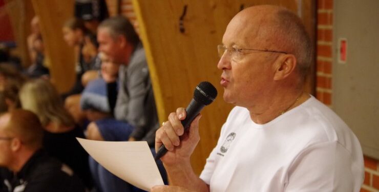 Tovholder Henning Sigsgaard i Tornby Hallen. Foto: Arkiv.