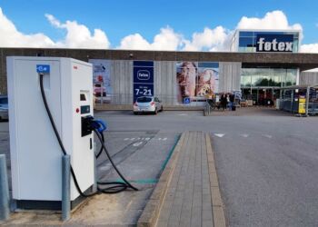 Ladestander ved Føtex i Hjørring. Foto (arkiv): Elling.