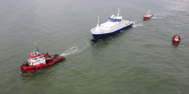 Hvide Sande Shipyard har netop modtaget skroget til vores nybygning 147 "NORDSØEN" til Fiskeristyrelsen.
