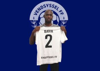 Terence Baya med trøjen for Vendsyssel FF.