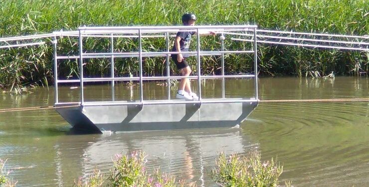 Trækfærgen i Soppedammen. Foto: Arne Nygreen.