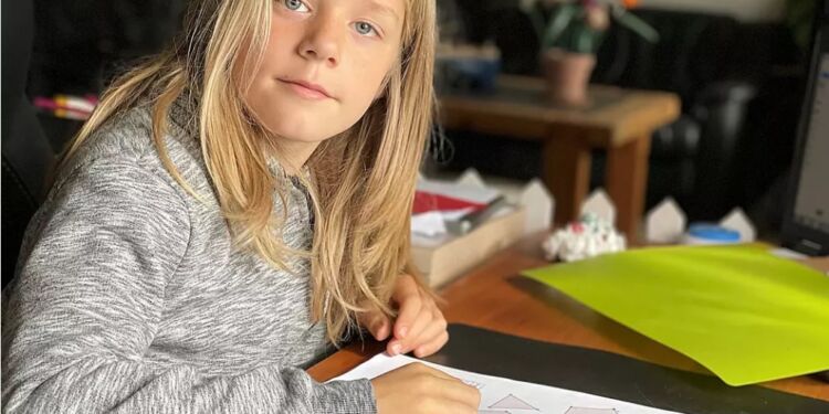 9-årige Alexander Tabken undervises i en ny onlineskole.
Foto: Emma Fjordbak / TV2 Nord.