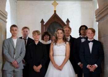 Konfirmander i Horne Kirke 2021. Foto (arkiv): Jens Kranen.