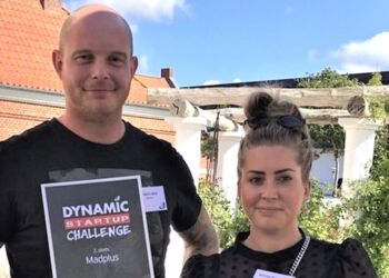 Katrine Burmester Thomsen og Anders Johst, iværksætterne bag Madplus, skal nu i gang med at føre deres projekt ud i livet. Foto: Hjørring ErhvervsCenter.