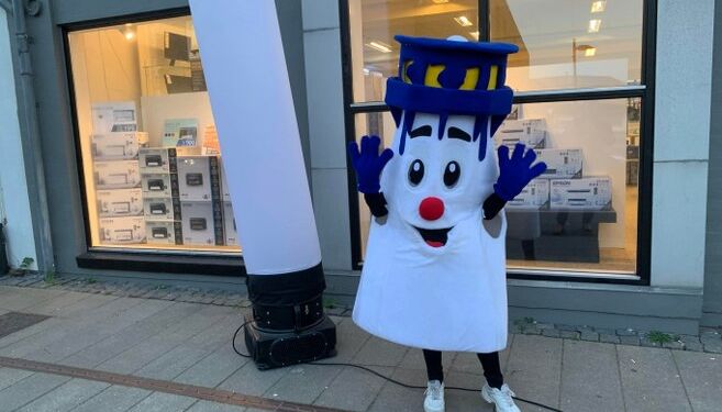 Frede Fyrtårn fra Hirtshals Handel & Erhverv skal nok være tilstede på Hotel Hirtshals. Foto: Arkiv.